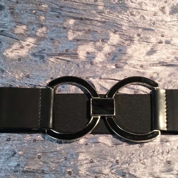 unknown Accessories - Black Stretch Belt with large buckle